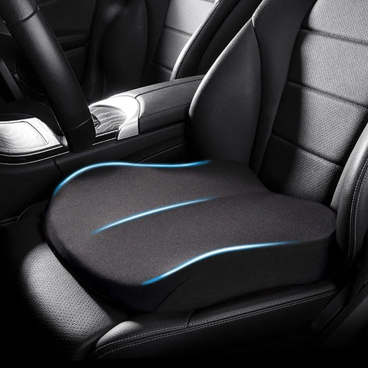 Driver's Seat Cushion with Ergonomic Design for Enhanced Comfort – Black