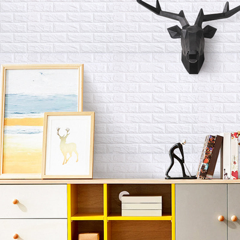 3D Foam Wall Panel in Faux Brick Design for Living Room – Waterproof Peel and Stick