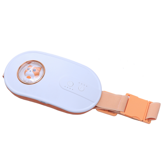 Soothing Heat & Massage Device for Menstrual Discomfort – White