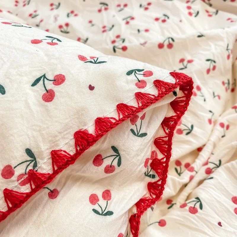 Complete Bedroom Set Featuring Nature-Inspired Bedding Collection