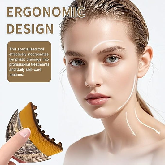 SculptEase Lymphatic Face Brush – Ergonomic Contour Massager for Sculpting & Drainage