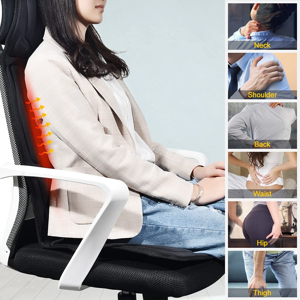 Heated Massage Seat Cushion for Ultimate Driving Comfort