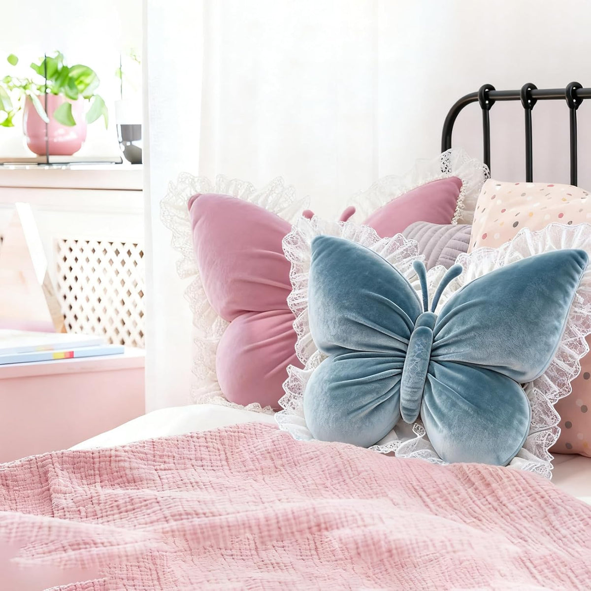 Charming Butterfly Accent Pillow for Enchanting Spaces