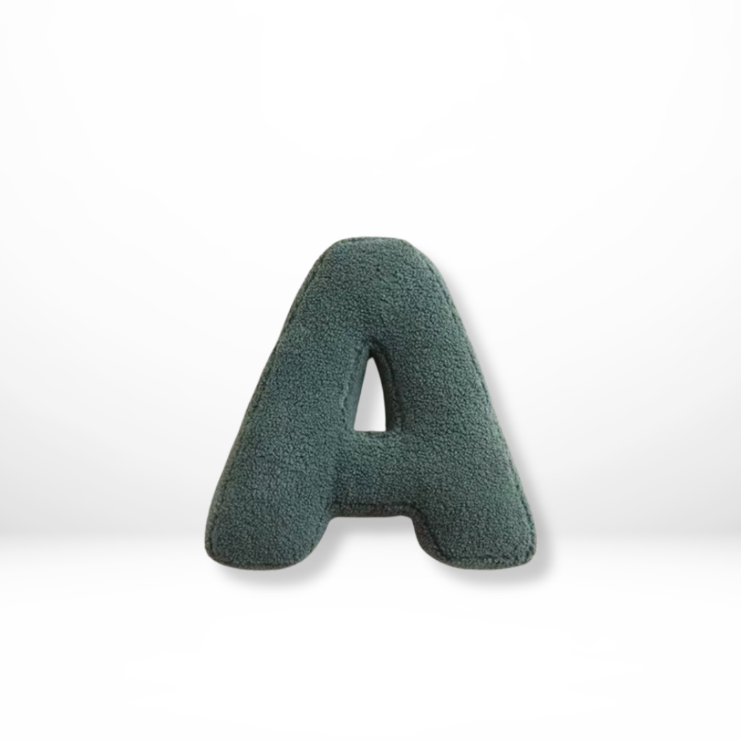 Decorative Velvet Cushion in Every Letter of the Alphabet - Soft Velura