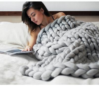 Cozy Thick Knit Throw Blanket