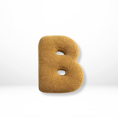 Decorative Velvet Cushion in Every Letter of the Alphabet - Soft Velura