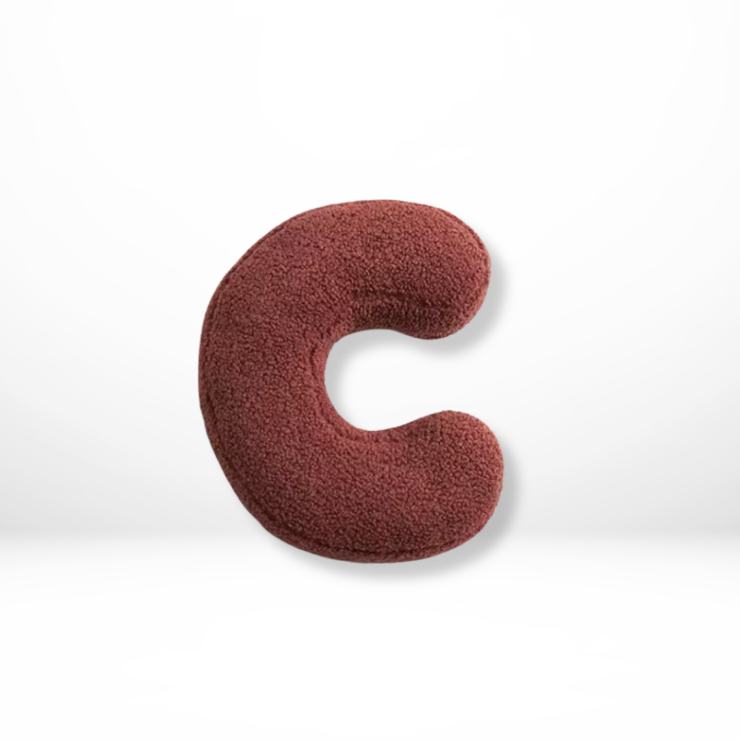Decorative Velvet Cushion in Every Letter of the Alphabet - Soft Velura