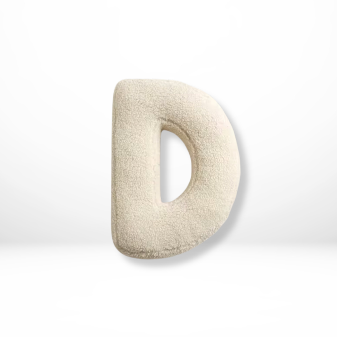 Decorative Velvet Cushion in Every Letter of the Alphabet - Soft Velura
