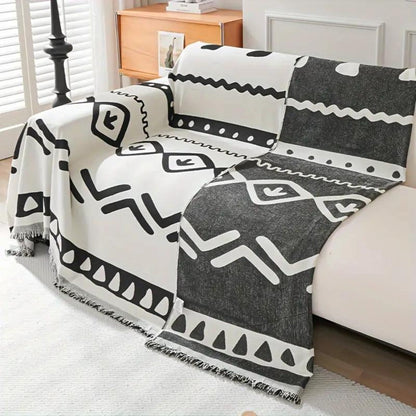 Chic Reversible Sofa Protector for All Seasons – Black