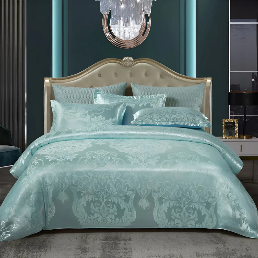 Luxury Satin Duvet Cover – Elegant Comfort and Style for Your Bedroom – Turquoise