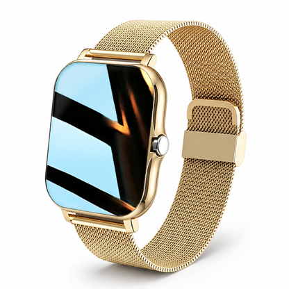 1.83" Smart Touchscreen Watch with Health Monitoring & Call Features – Gold incl. FREE extra watch strap
