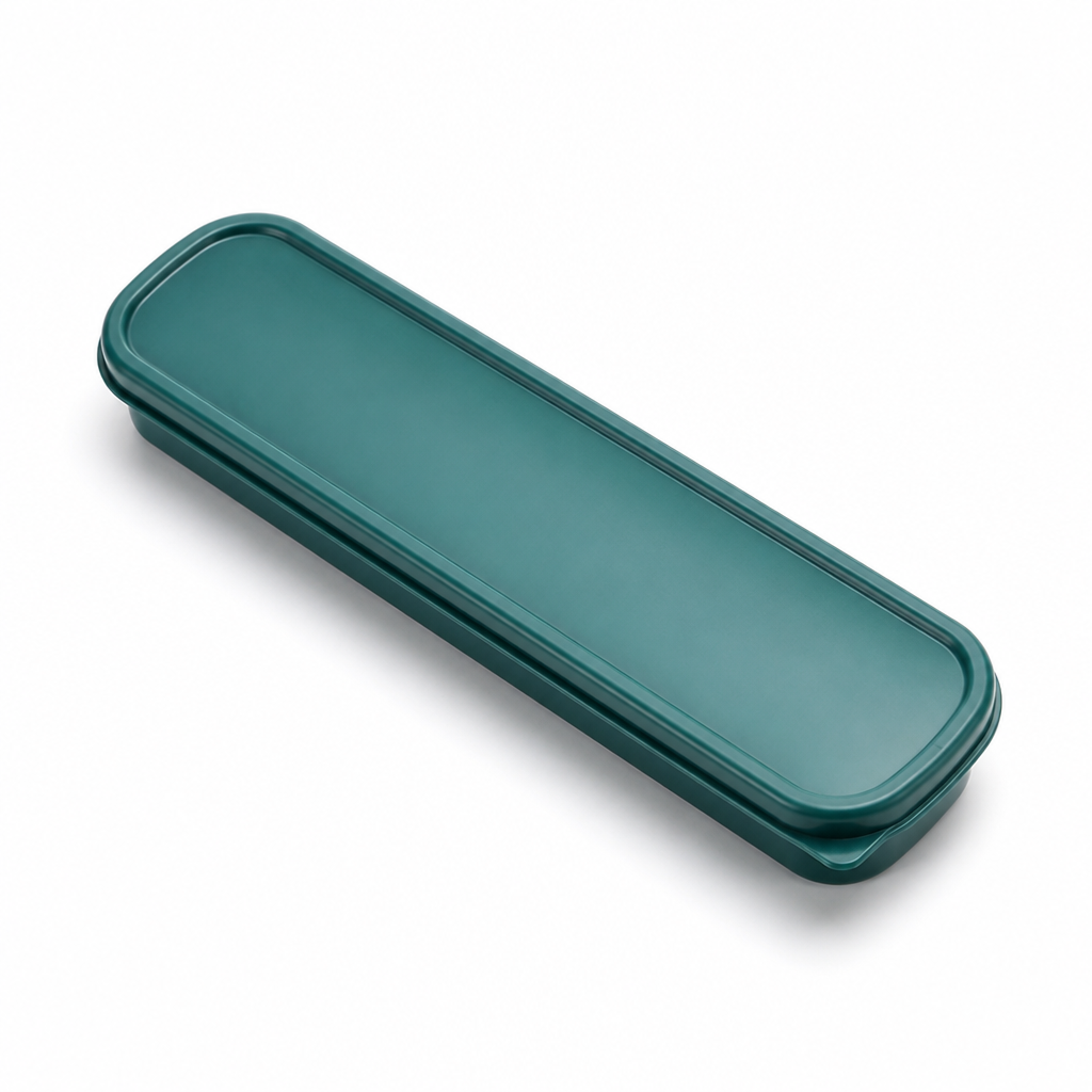 Sustainable Stainless Steel Travel Cutlery Set – Green-Gold