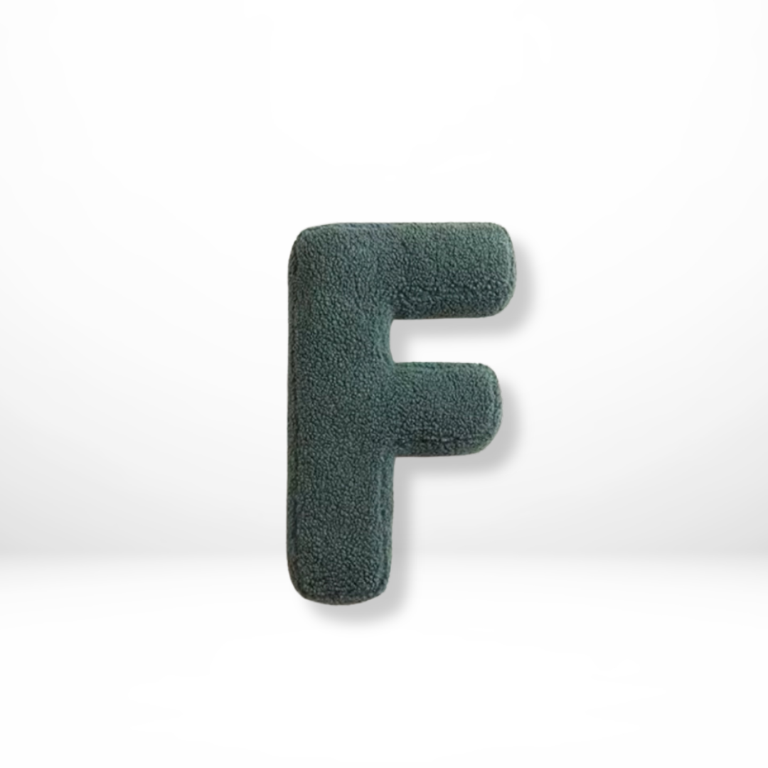 Decorative Velvet Cushion in Every Letter of the Alphabet - Soft Velura