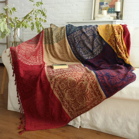 Tassel Blanket - Year-Round Comfort and Style with Gentle Warmth – Multicolored