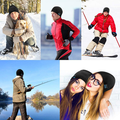 Smart Knit Hat with Bluetooth Headphones