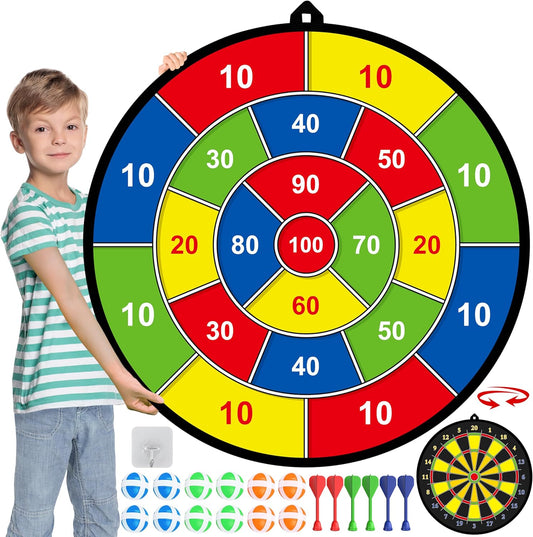 Kids' Large Double-Sided Dartboard – Play, Learn, and Unwind