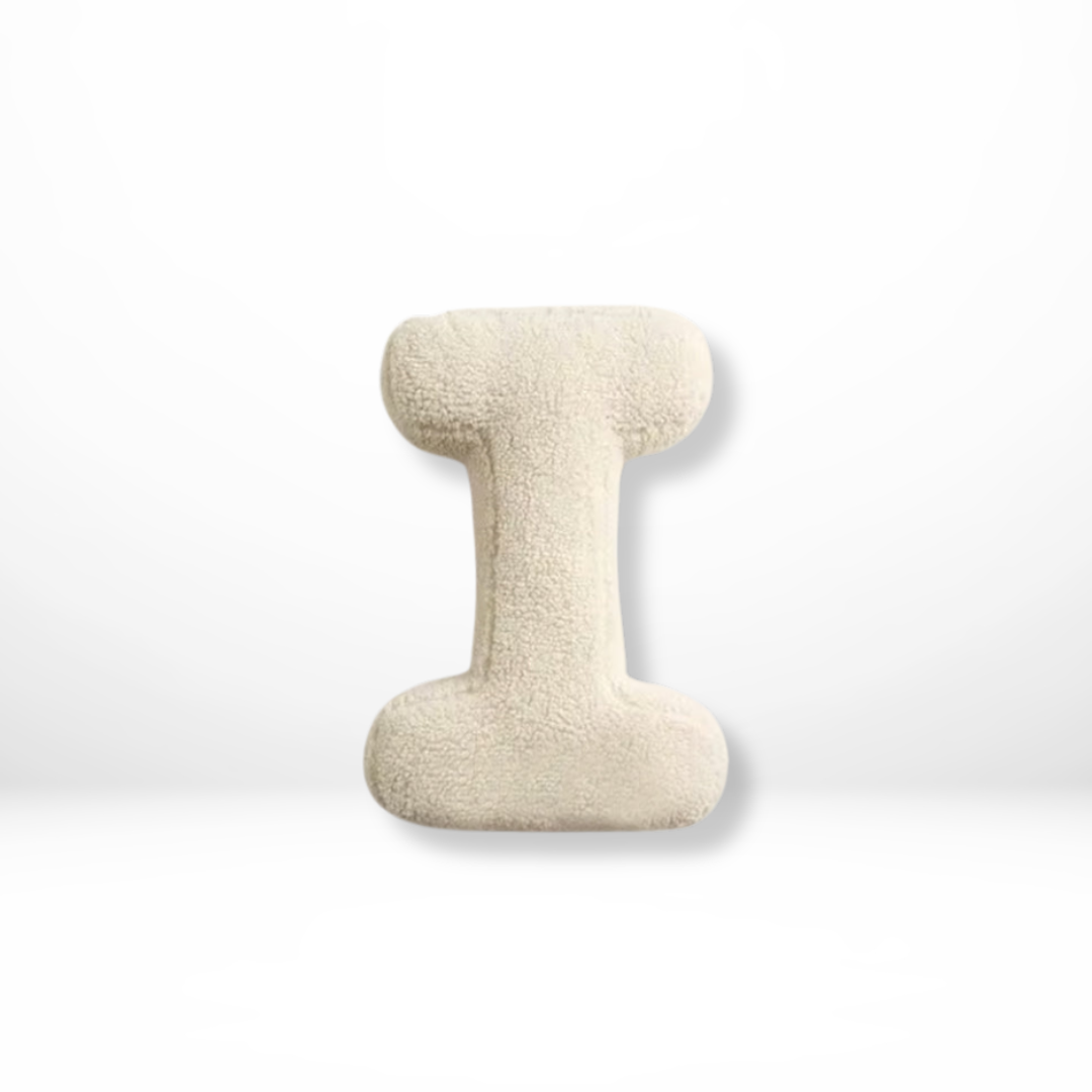 Decorative Velvet Cushion in Every Letter of the Alphabet - Soft Velura