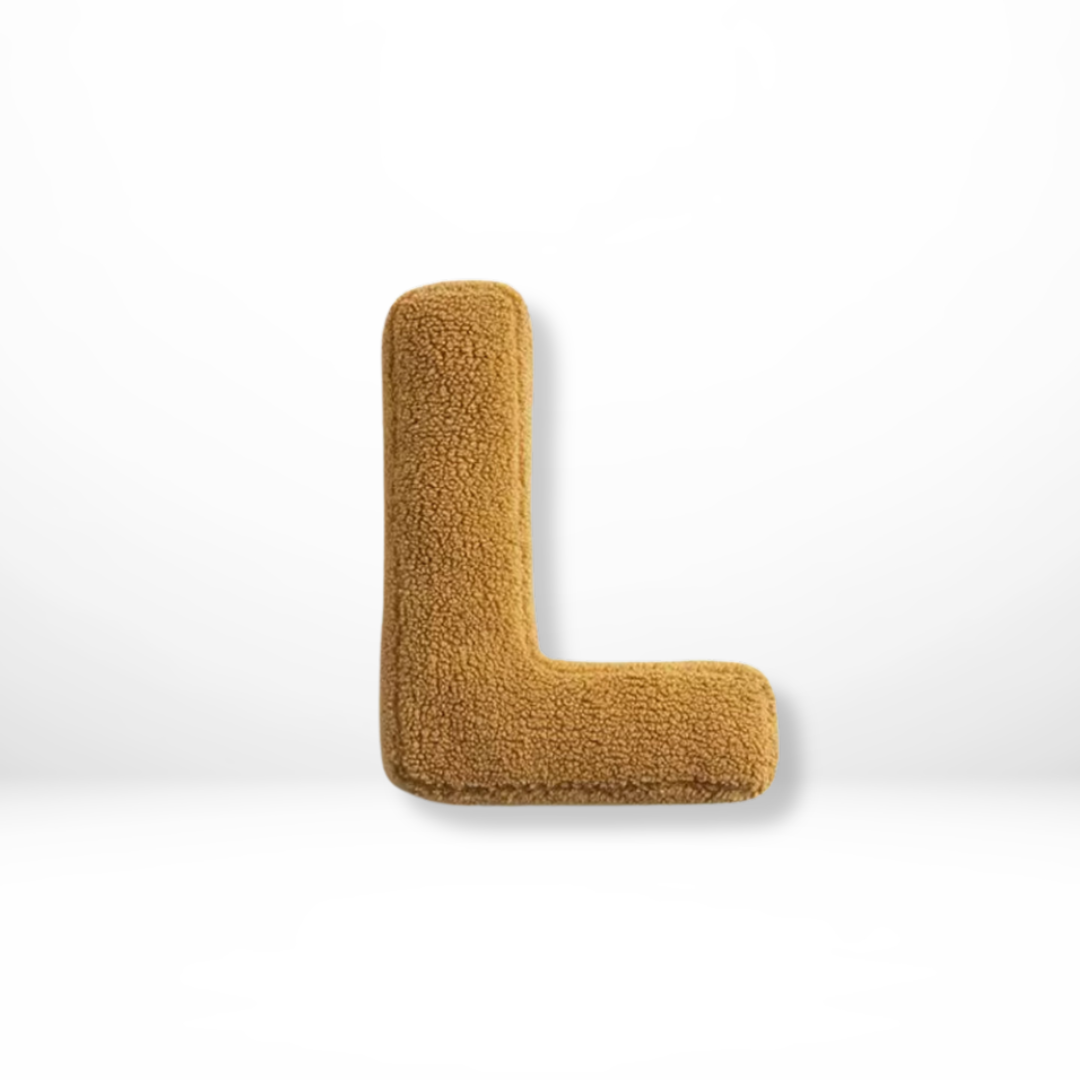 Decorative Velvet Cushion in Every Letter of the Alphabet - Soft Velura