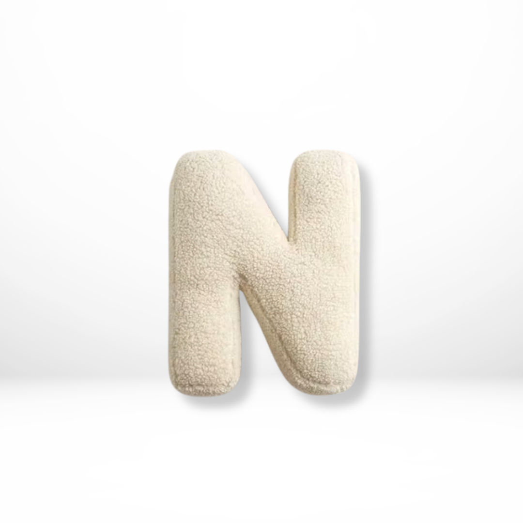 Decorative Velvet Cushion in Every Letter of the Alphabet - Soft Velura