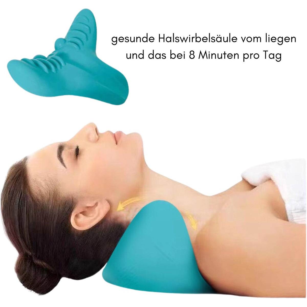 Ergonomic Neck Relief Pillow for Comfort and Support – Blue