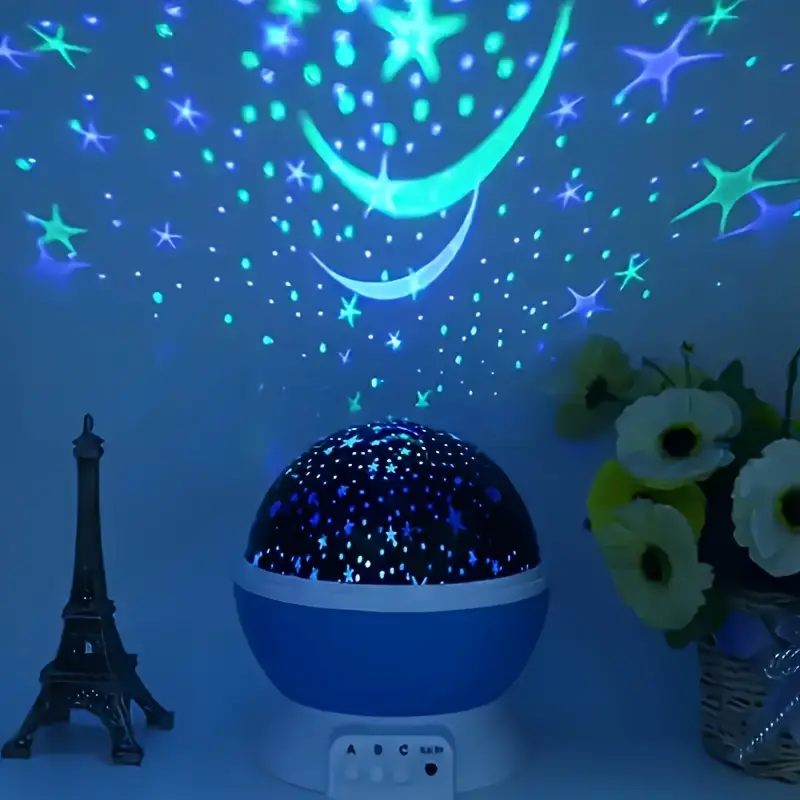Night Lamp Projector with Music and Colorful Star Light Display