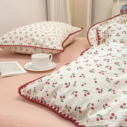 Complete Bedroom Set Featuring Nature-Inspired Bedding Collection