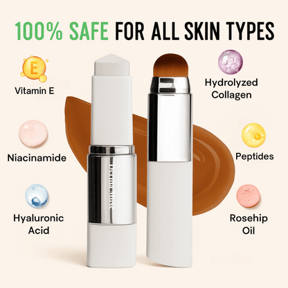 Color-Adjusting Makeup Stick with Built-In Brush | Lightweight Hydration | Infused with Hyaluronic Acid & Niacinamide