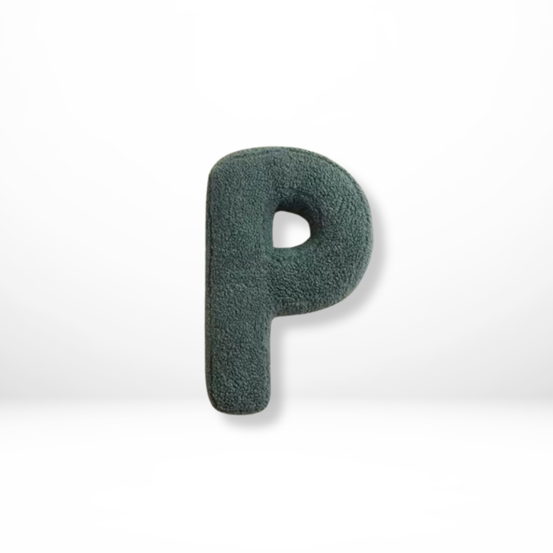 Decorative Velvet Cushion in Every Letter of the Alphabet - Soft Velura