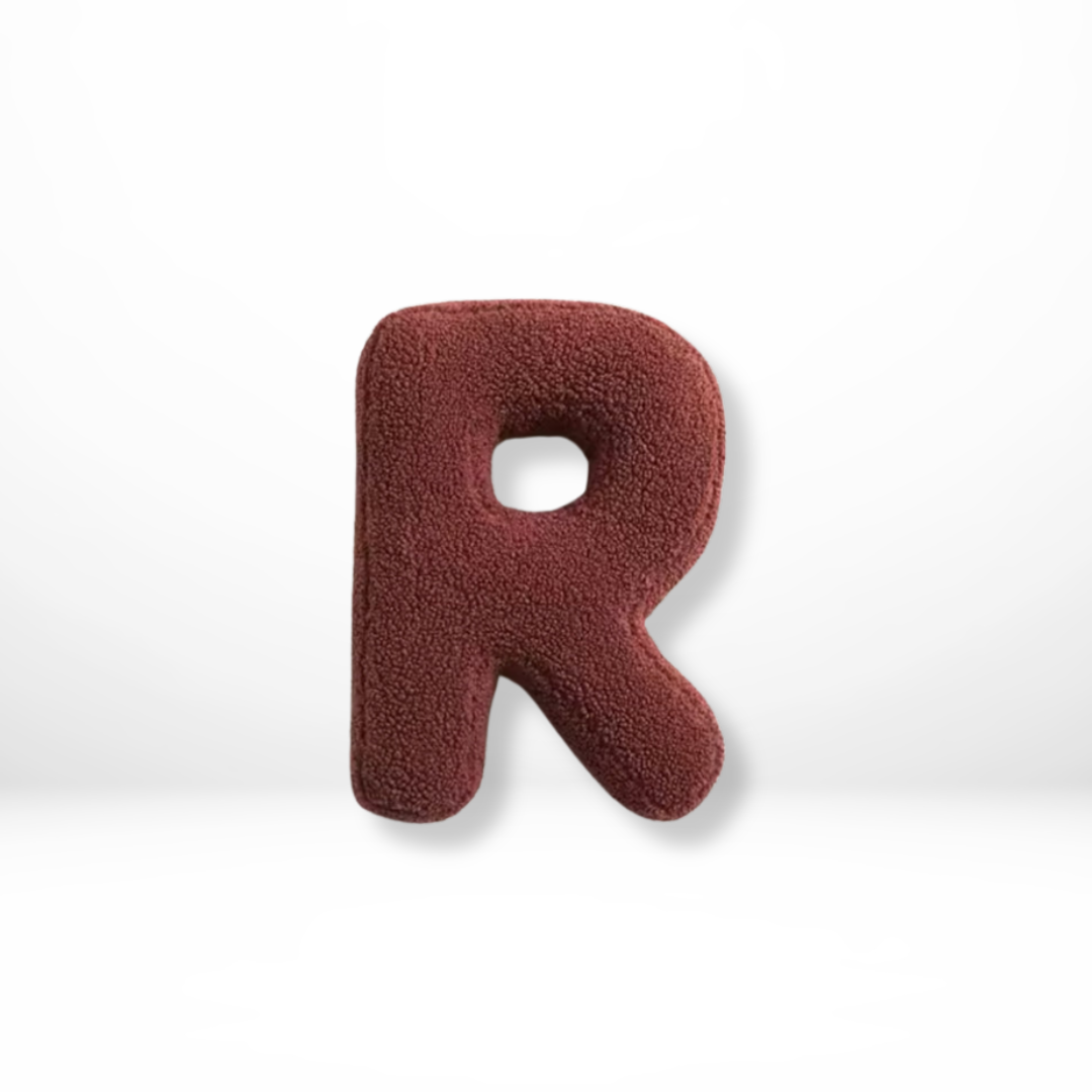 Decorative Velvet Cushion in Every Letter of the Alphabet - Soft Velura