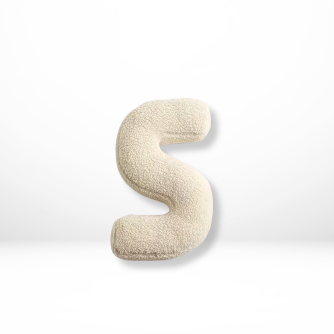 Decorative Velvet Cushion in Every Letter of the Alphabet - Soft Velura