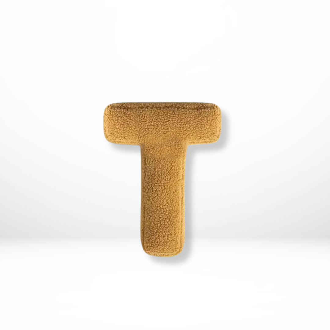 Decorative Velvet Cushion in Every Letter of the Alphabet - Soft Velura