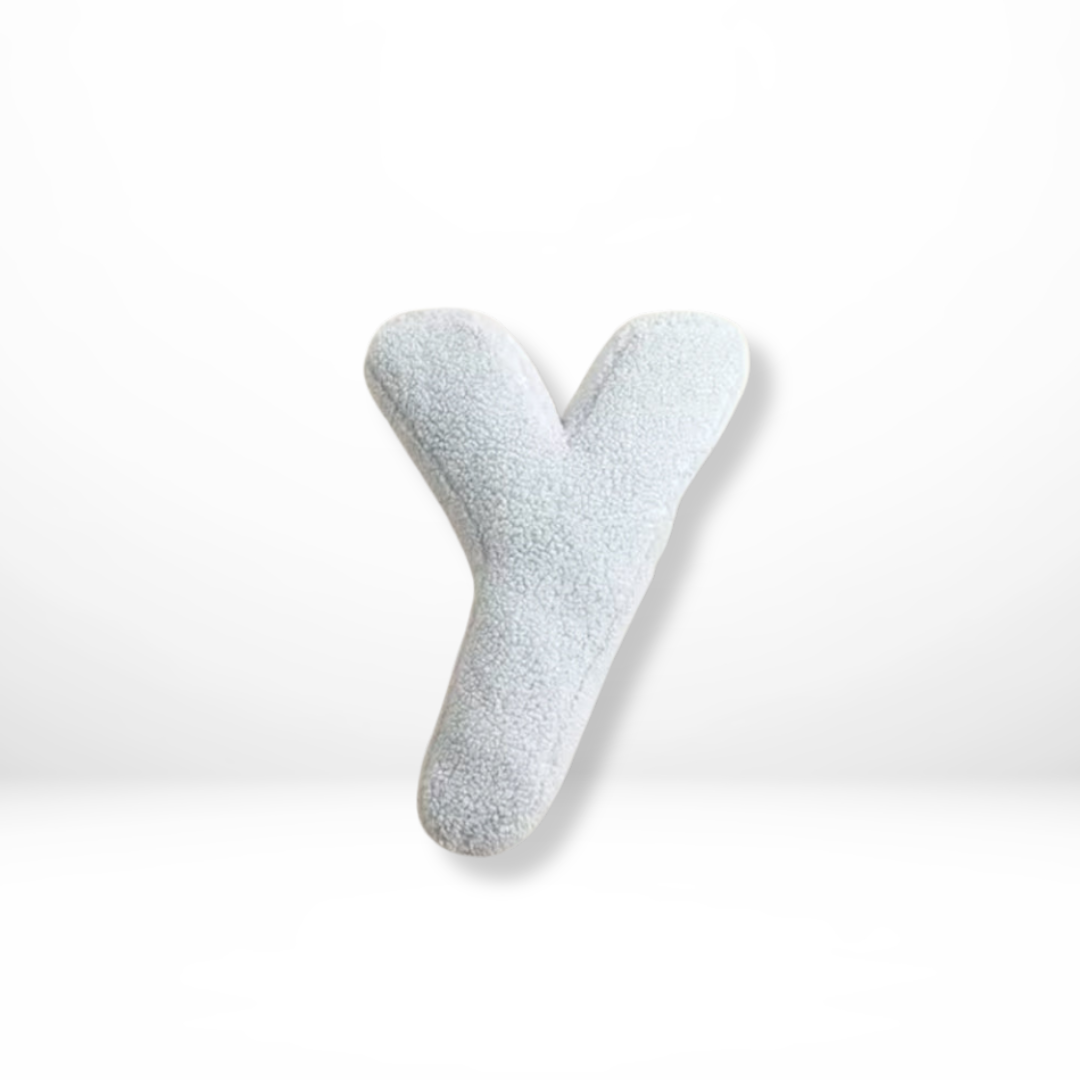 Decorative Velvet Cushion in Every Letter of the Alphabet - Soft Velura