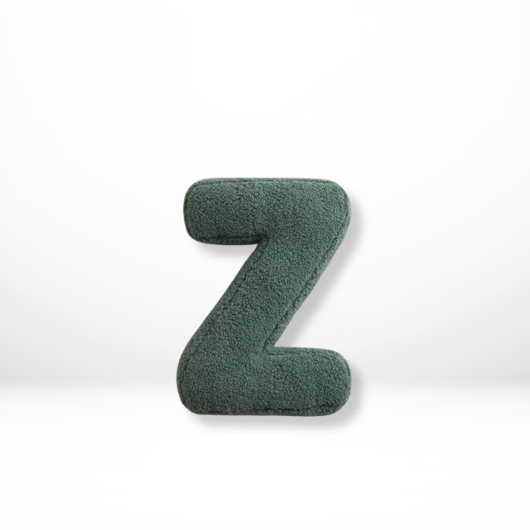 Decorative Velvet Cushion in Every Letter of the Alphabet - Soft Velura
