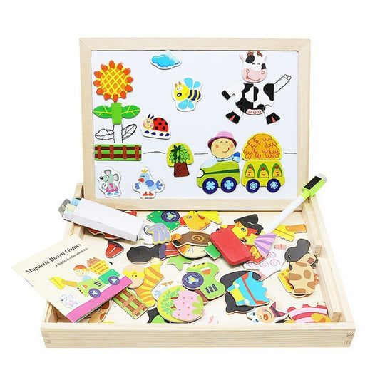 Dual-Sided Magnetic Drawing Board for Kids