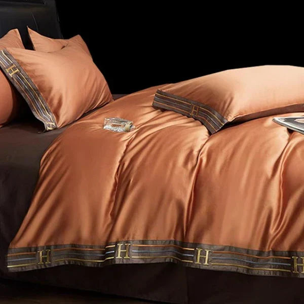 Satin-Cotton Bedding Set - Elegant Comfort for Your Bedroom