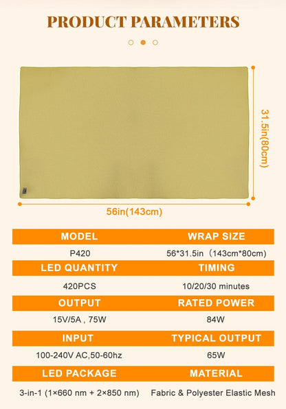 Infrared Heating Blanket for Full Body Light Therapy and Relaxation