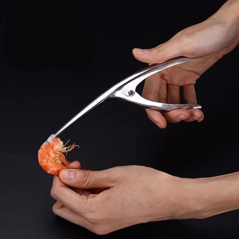 Stainless Steel Shrimp Peeler and Deveiner Tool – 21 cm Seafood Gadget
