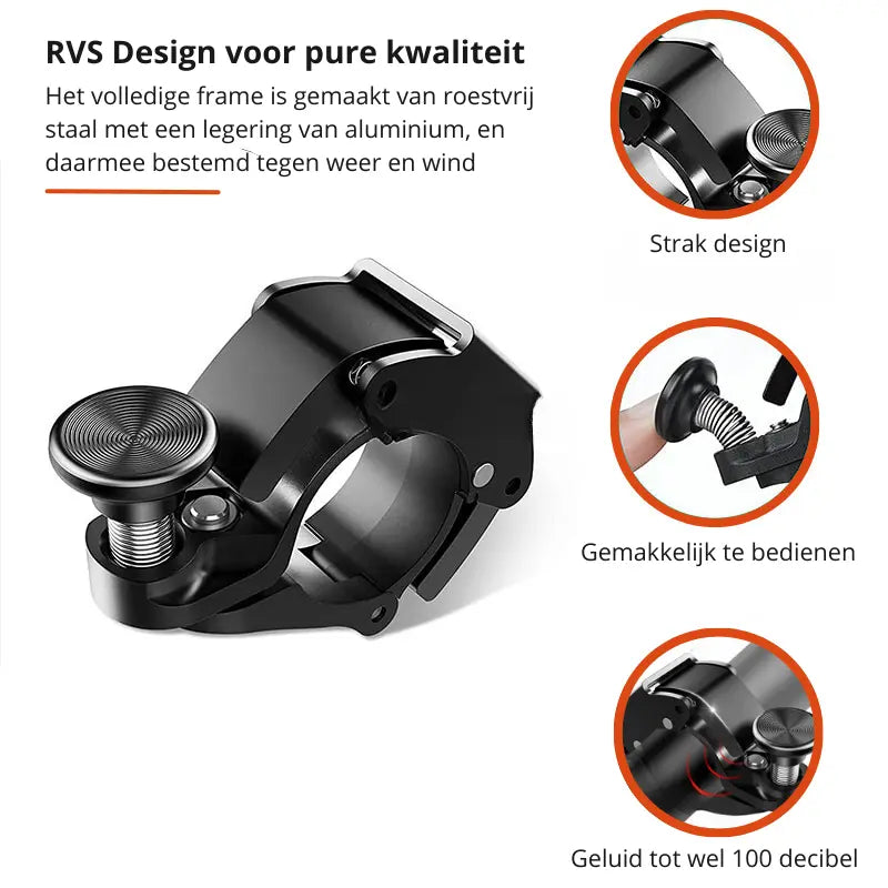 Lightweight Aluminum Bicycle Bell - 100 dB Sound