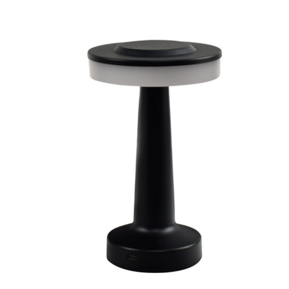 LuxeGlow Portable Table Lamp – Midnight Black