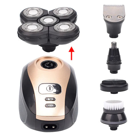 All-in-One Electric Shaver with 5 Flexible Heads