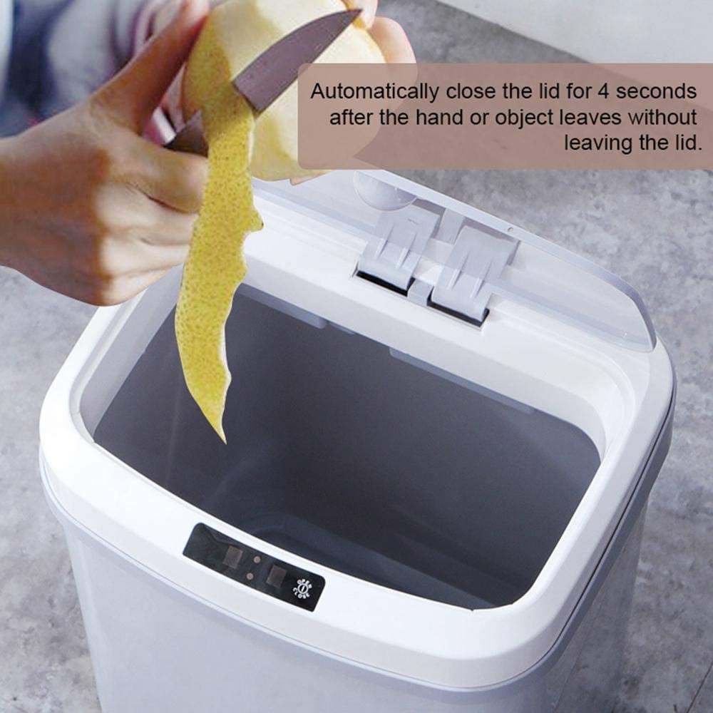 Touchless Automatic Sensor Trash Bin – 15L – Quiet for Kitchen or Living Room