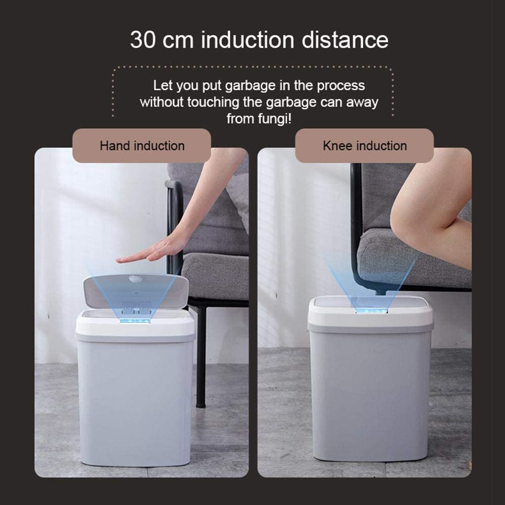 Touchless Automatic Sensor Trash Bin – 15L – Quiet for Kitchen or Living Room