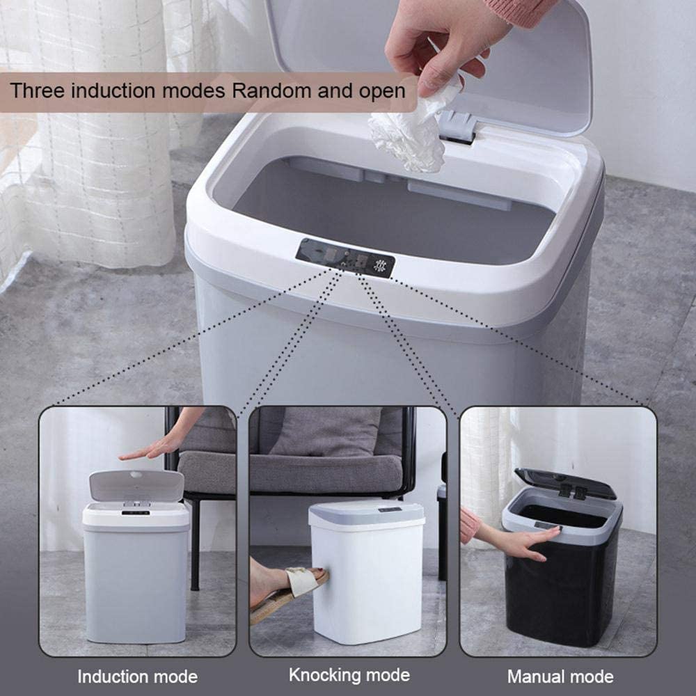 Touchless Automatic Sensor Trash Bin – 15L – Quiet for Kitchen or Living Room