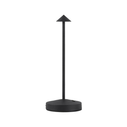 Modern Triangle Cone LED Table Lamp in Round Acrylic and Iron for Living Room