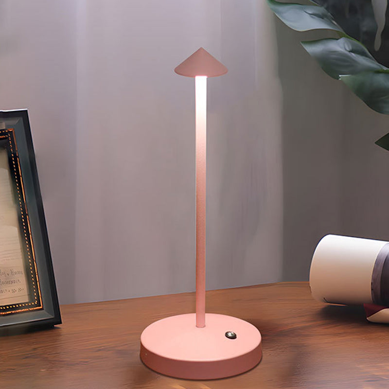 Modern Triangle Cone LED Table Lamp in Round Acrylic and Iron for Living Room – Rosa