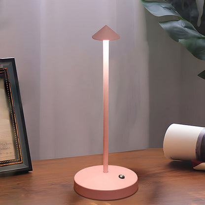 Modern Triangle Cone LED Table Lamp in Round Acrylic and Iron for Living Room – Rosa
