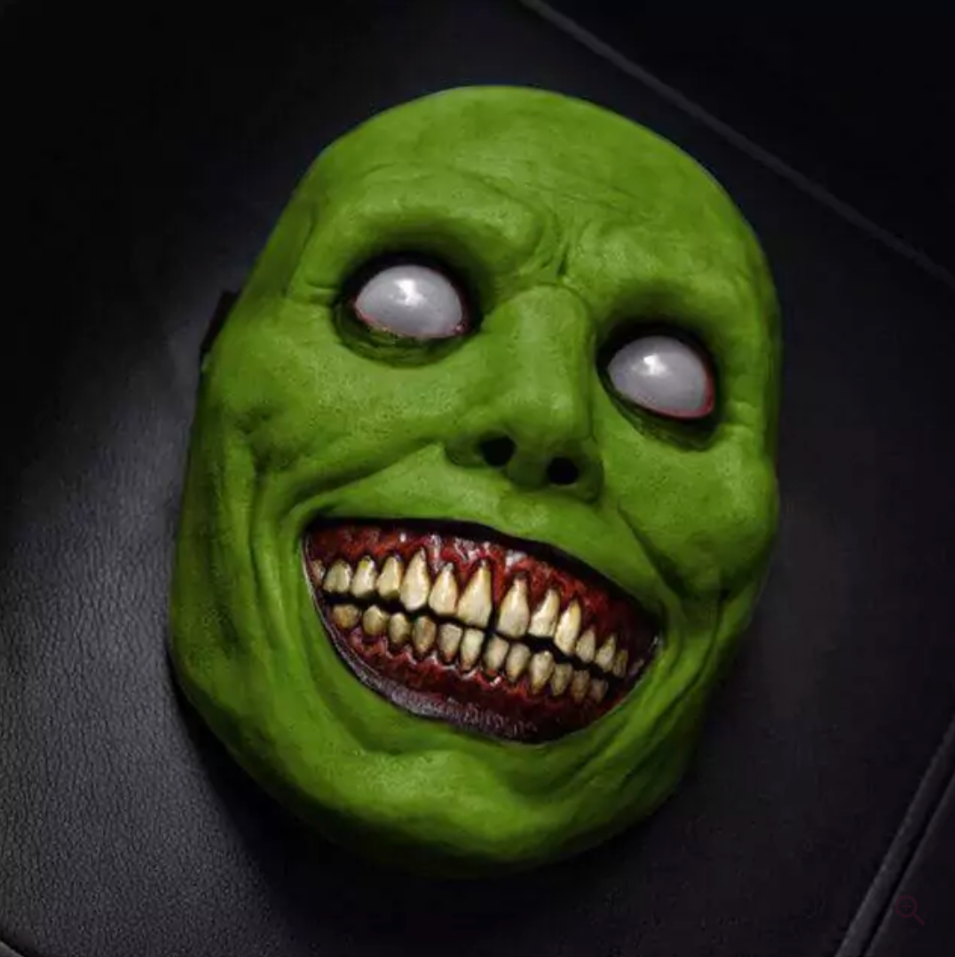 Crazy Face Mask – green