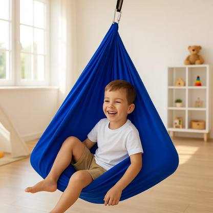 Cotton Sensory Therapy Swing for Kids – RustNest Design – Blue