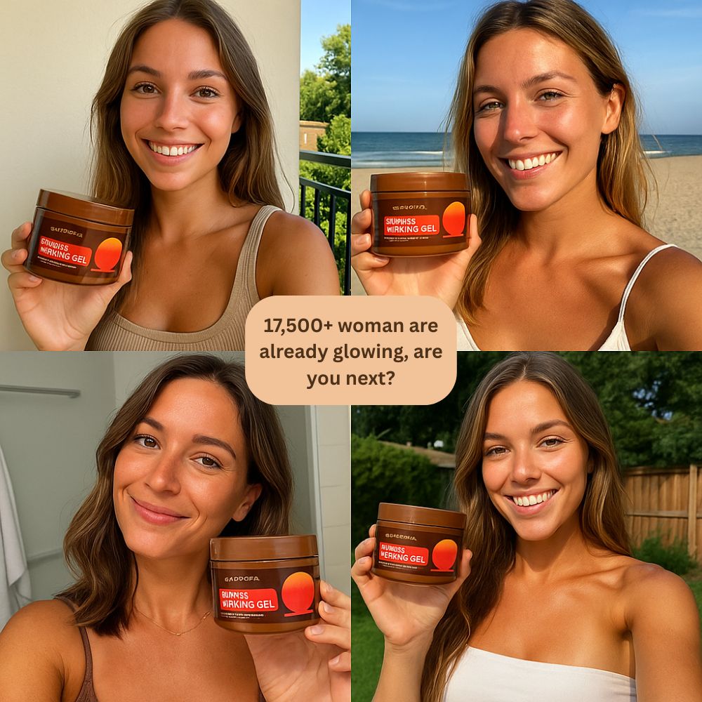 Radiant Glow Tanning Gel with Shimmer | Instant Color Boost + Nourishing Oils | Vegan, Sulfate/Paraben-Free