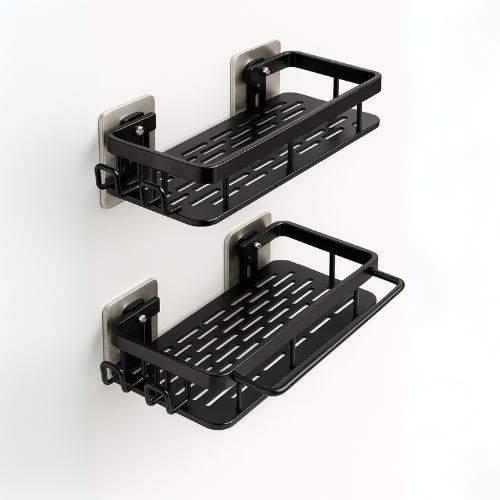 Wall-Mounted Organizer for Shampoo and Shower Essentials